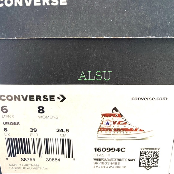 Converse Ctas High Canvas Garnet American Women’s - Picture 11 of 11